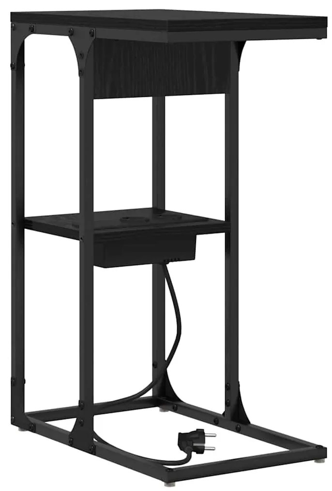 Éjjeli asztal Fekete tölgy 41.5 x 26 x 60.5 cm Faanyag