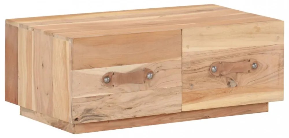 tömör újrahasznosított fa dohányzóasztal 90 x 50 x 35 cm