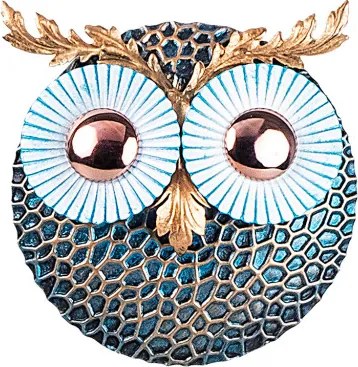 Owl 3 réz fém faldekoráció