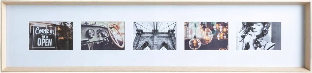 Fali Képkeret 5 Képhez Bézs Multikeret Falra Axel 22 X 97 CM