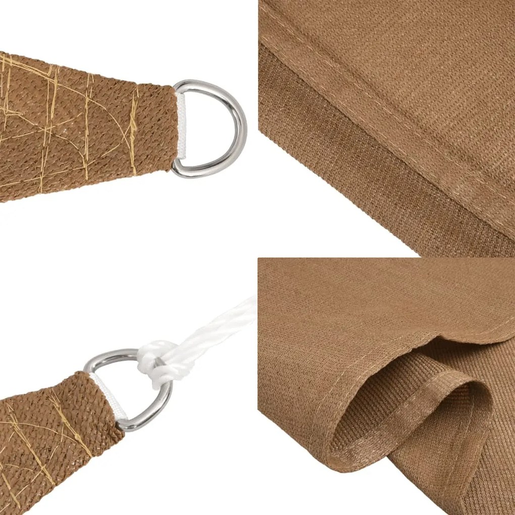 tópszínű HDPE napvitorla 160 g/m² 4,5 x 4,5 x 4,5 m