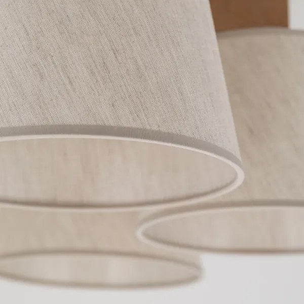 Brilagi - Felületre szerelhető csillár LATTE SABIA 5xE27/15W/230V fenyő/krémszínű