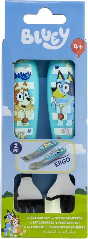 Bluey Yummy fém ergo evőeszköz készlet - 2 darabos