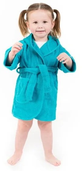 Kék pamut gyerek fürdőköpeny 2-4 éves korig – Tiseco Home Studio