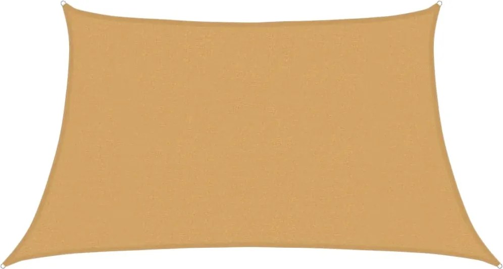 vidaXL világosszürke trapéz alakú HDPE napvitorla 160 g/m² 3/4 x 2 m