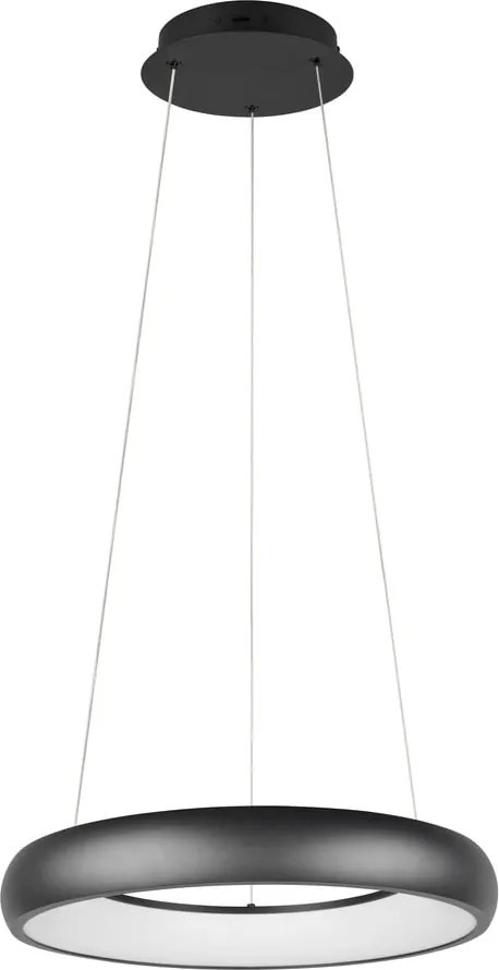 Matt fekete LED dimmelhető függőlámpa fém búrával ø 46 cm Cardona – Trio