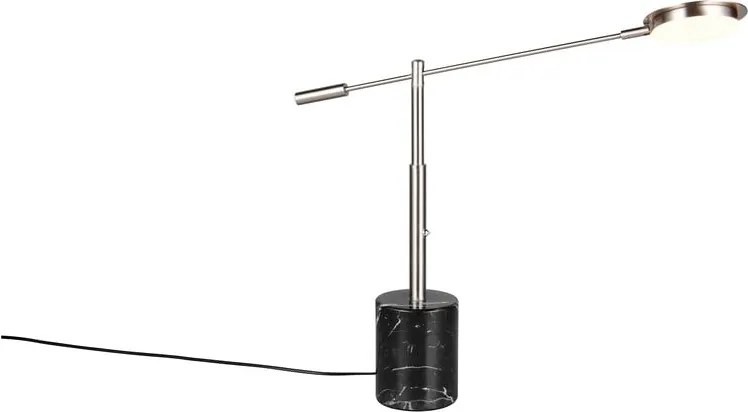 Fekete-ezüstszínű LED asztali lámpa (magasság 65 cm) Fiore – Trio Select