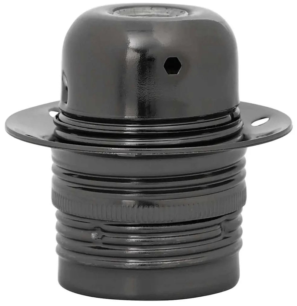 2 db fényes fekete lámpatartók E27