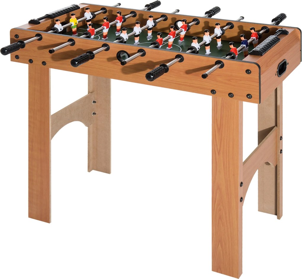 HOMCOM Professzionális Fociasztal Gyerekeknek és Felnőtteknek MDF Fából készült Rúddal 92x46x78cm | Aosom