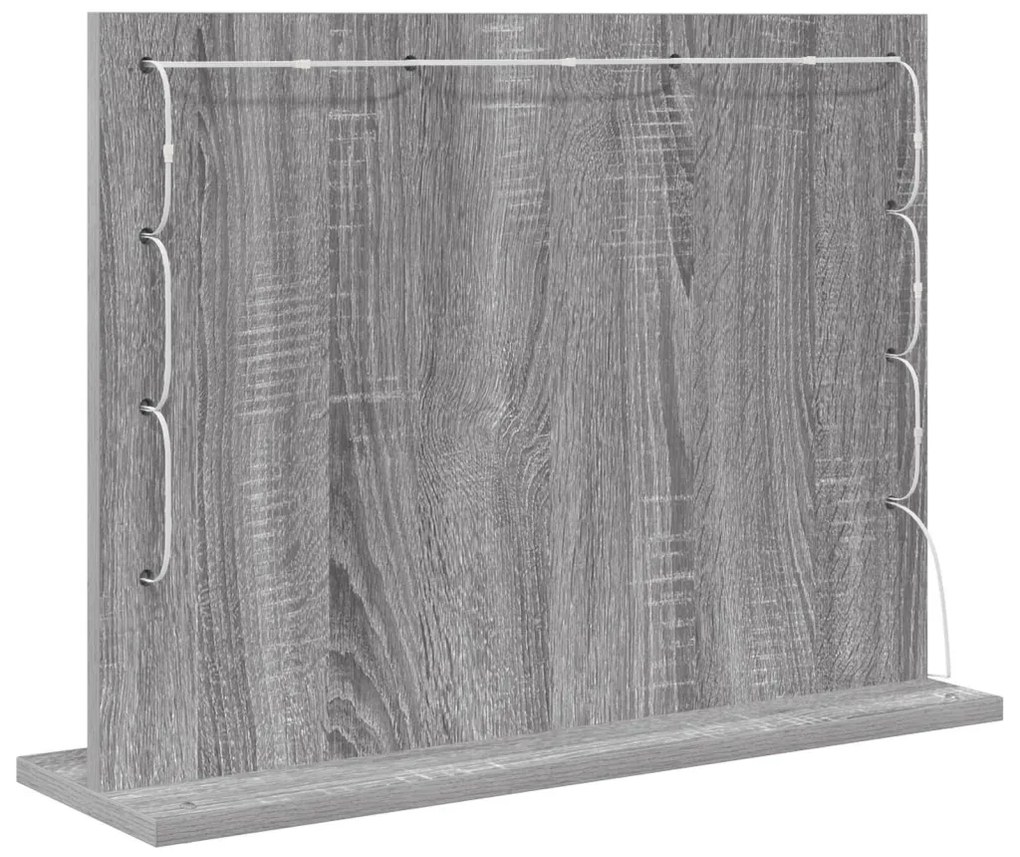 pipere tükör Szürke Sonoma MDF, Üveg 60 x 45 x 18 cm Pipere tükör