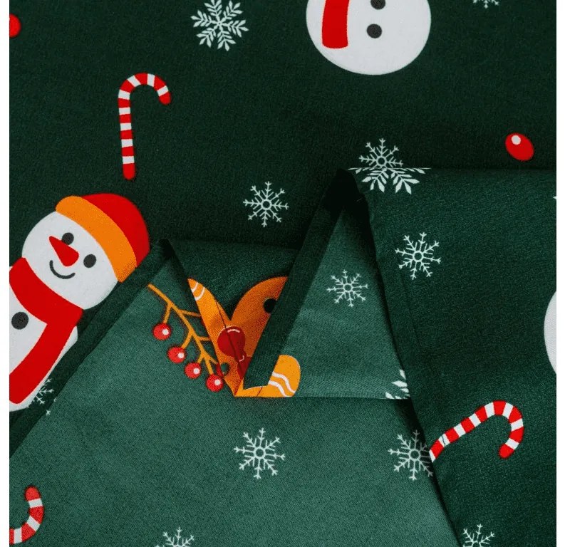 SNOWMAN AND GINGERBREAD lepedő és párnahuzat Méret: 50 x 70 cm | 140 x 240 cm