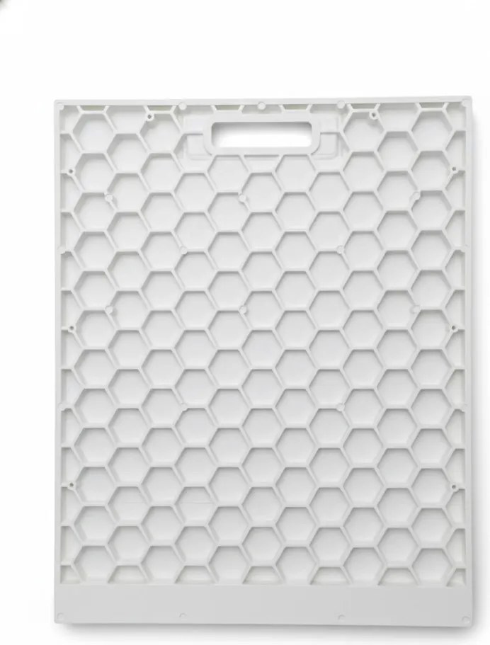 Zuhanytálca - kőhatású, strukturált pala - kompozit ásvány - Viva ES - matt fehér - 80 x 120 x 3 cm