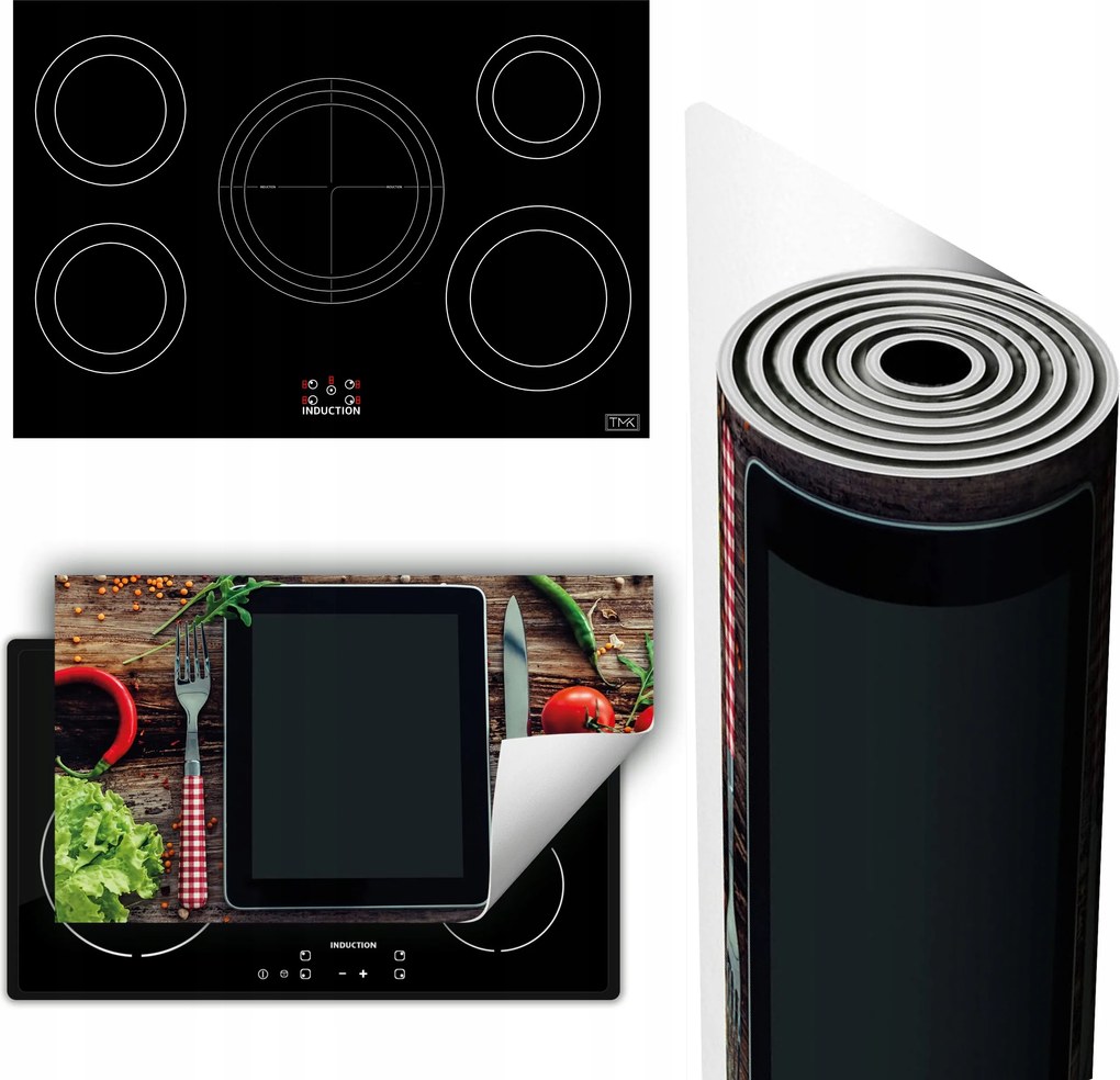 Vinil Szőnyeg Tűzhelyvédelem Asztallap 90x52 Fa konyha