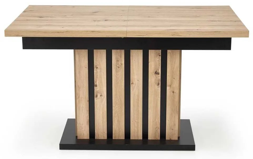 Lamello étkezőasztal 160 cm, artisan tölgy / fekete