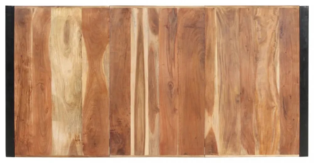 paliszander felületű tömör fa étkezőasztal 200 x 100 x 75 cm