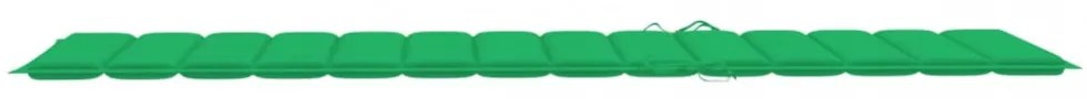 zöld oxford szövet napozóágy párna 200 x 70 x 3 cm