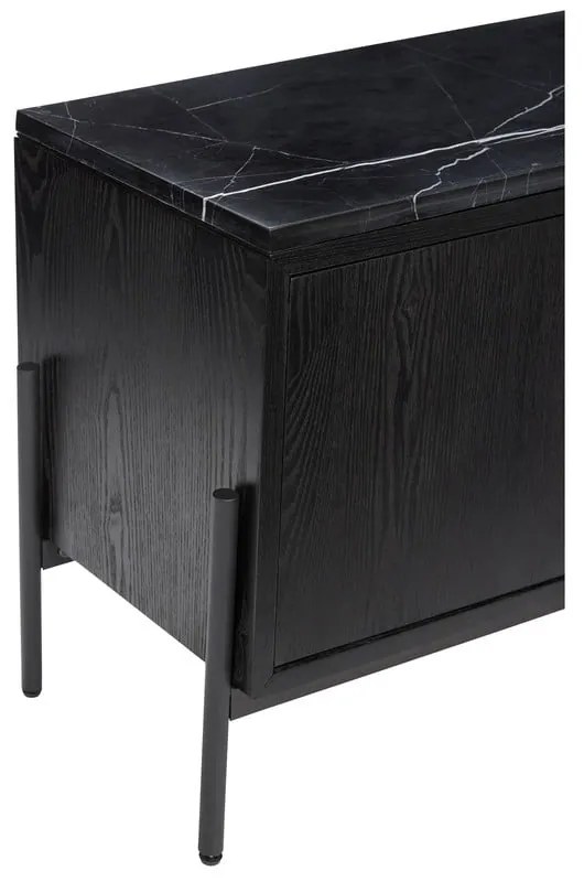 Fekete egzotikus fa alacsony komód 120x51 cm Nobu – Hübsch