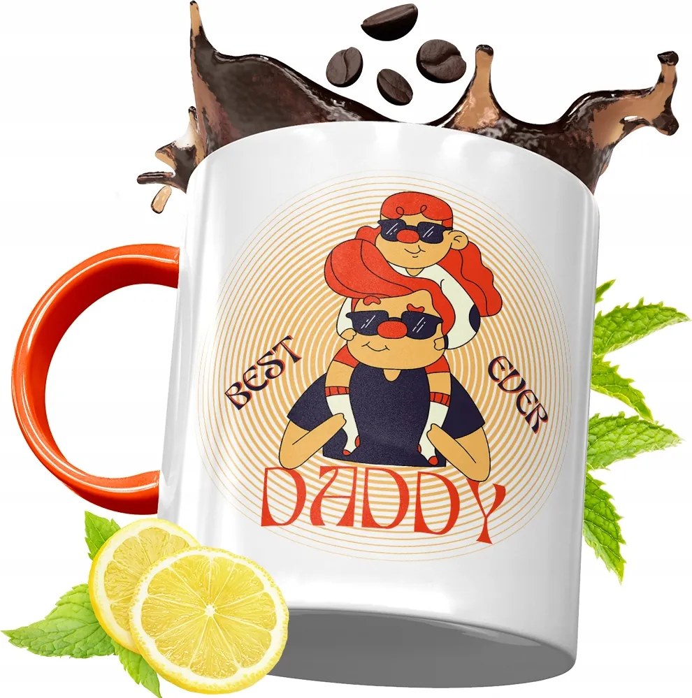 Narancssárga Bögre Apák Napjára Ajándék fényképes nyomtatással