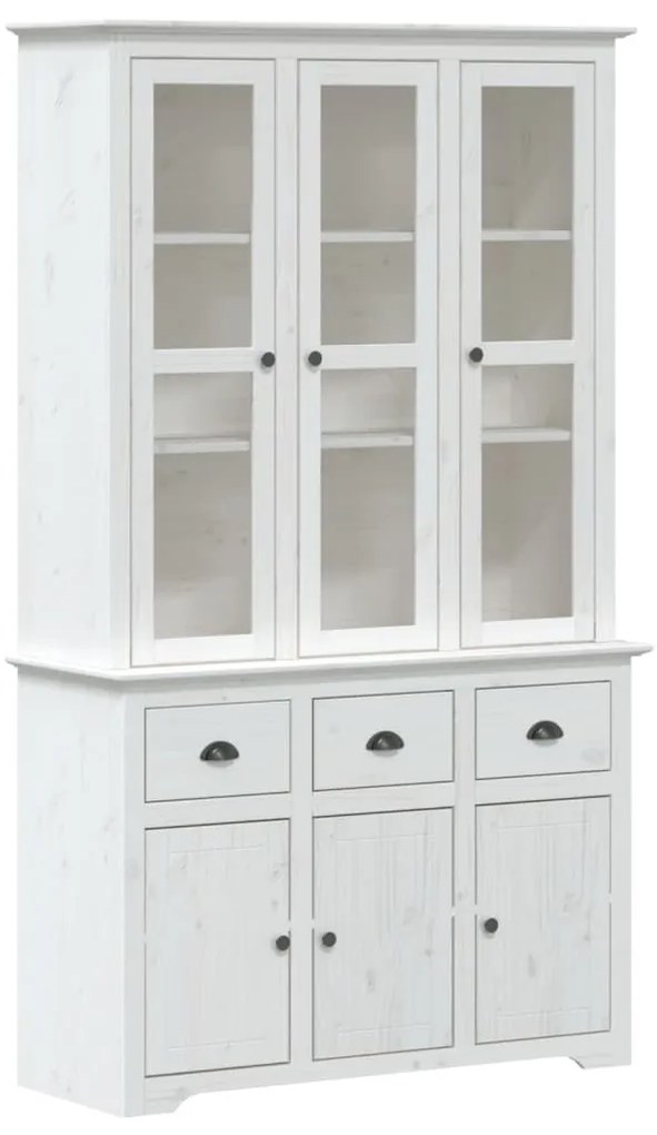 BODO fehér tömör fenyőfa magasszekrény 115,5x43x200,5 cm