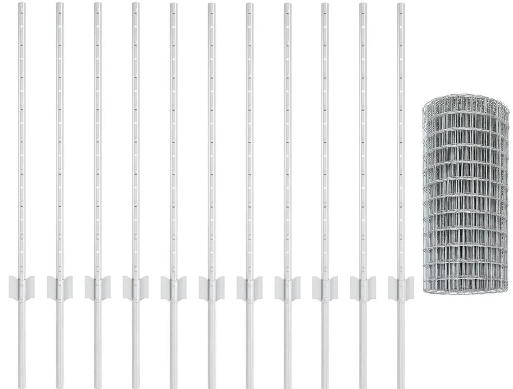 Euro Kerítés Készlet 2 db Horganyzott Horganyzott acél 25 x 0.8 m