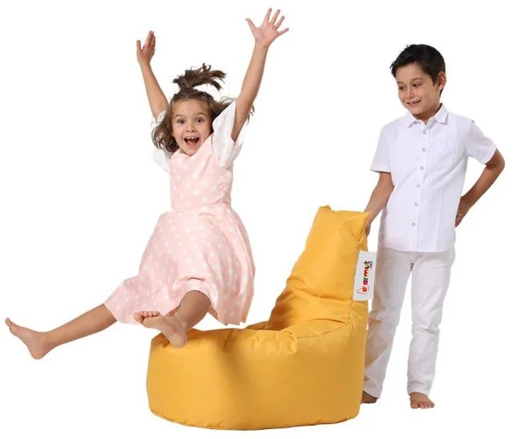 Sárga gyerek babzsákfotel Baton – Floriane Garden