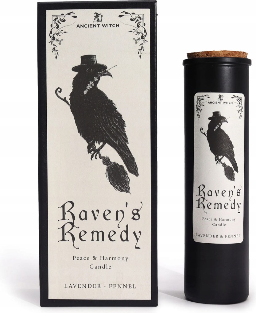 Dekoratív szója tisztító gyertya Holló Remedium AWTPC-04