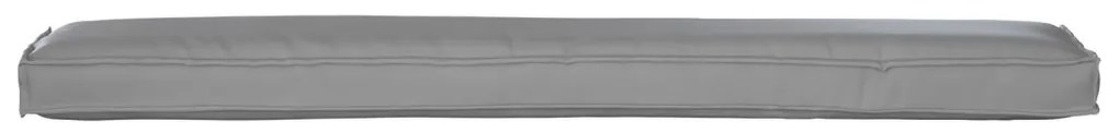 Raklap Párnák padhoz 2 db Szürke 200x40x8 cm Oxford szövet