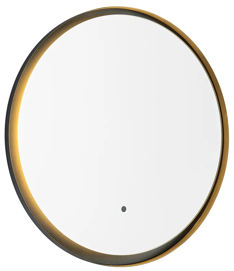 Modern fürdőszobai tükör fekete LED-del és érintős dimmerrel - Pim