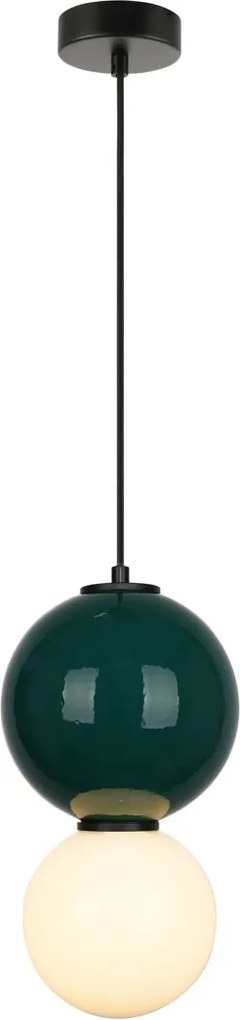 Italux modern függeszték pieve fehér matt fehér opál zöld itxpnd-95221-1m-grn