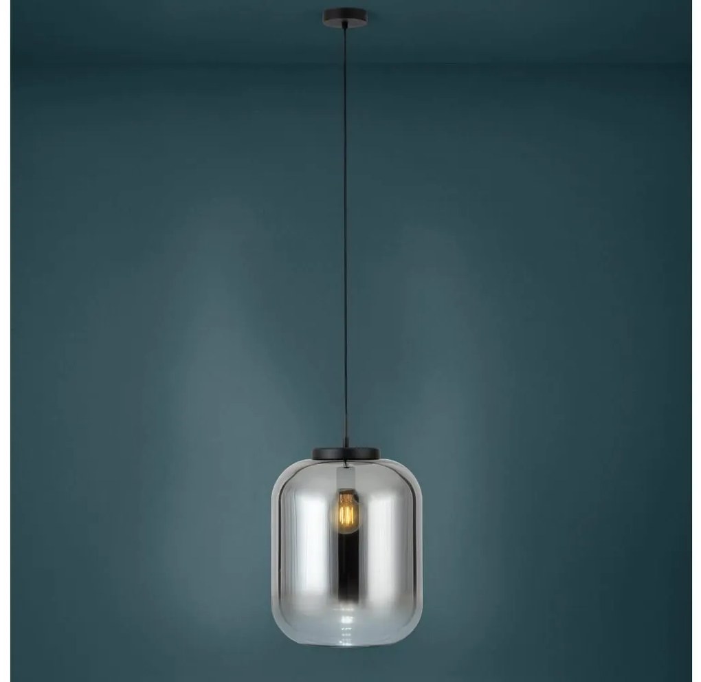 Eglo 39674 - Csillár zsinóron BULCIAGO 1xE27/40W/230V átm. 35 cm füstös