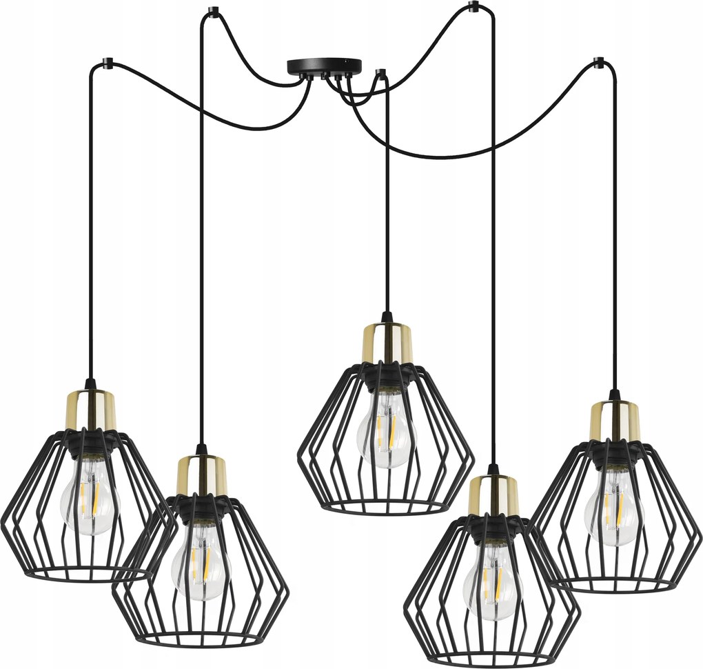 Mennyezeti Lámpa Lógó Csillár Pók Fekete Loft Asztal Felett Sziget Elegáns