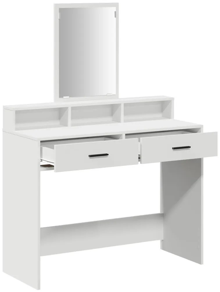 Sminkasztal Fiókokkal Fehér 100x41x140 cm