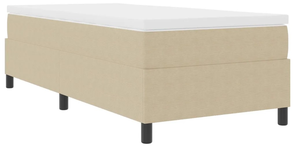 Boxspring Ágy Világos Zöld Szürke 100x200 cm Kedvenc Kordbársony