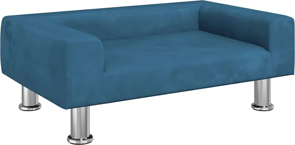 vidaXL kék bársony gyerekkanapé 70 x 45 x 26,5 cm