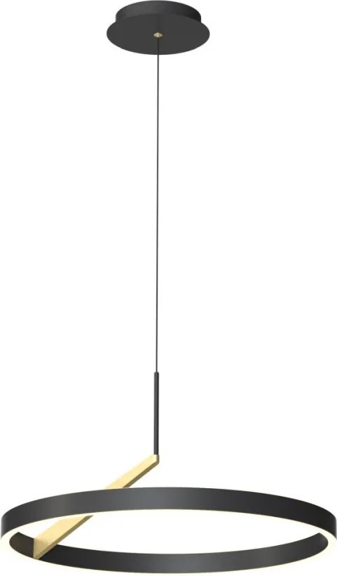 ZUMA LINE MD3689-1M-3BGT MALU Modern Led Függesztett Lámpa Fehér, Fekete, Arany LED IP20