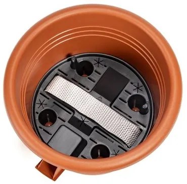 Plastia Öntözőkannás virágcserép Narza, átmérő 25cm, terrakotta, 25 cm átmérőjű