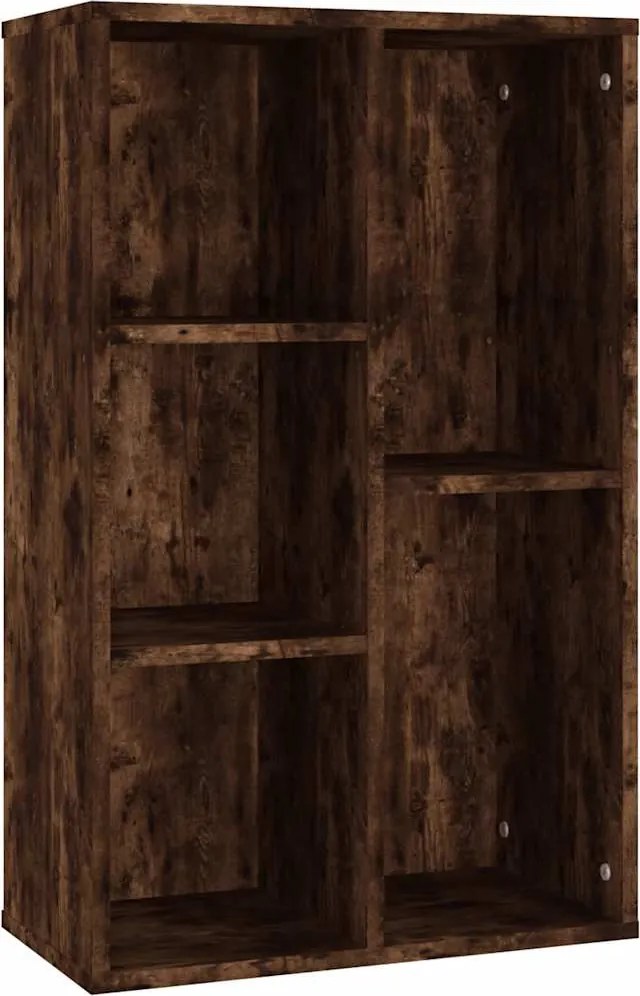 vidaXL füstös tölgy színű szerelt fa könyv-/tálalószekrény 50x25x80 cm