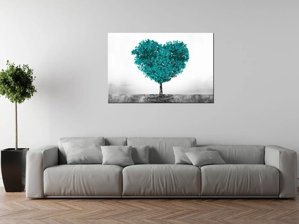 Gario Vászonkép Türkiz szeretetfa Méret: 40 x 60 cm