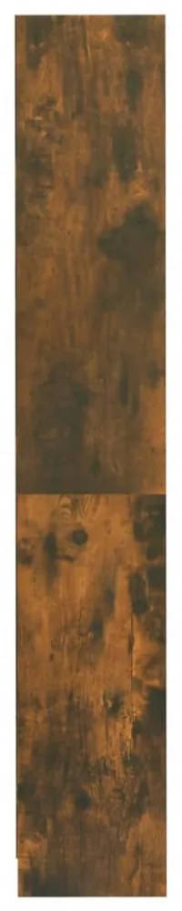 4 szintes füstös tölgy színű fa könyvszekrény 80 x 24 x 142 cm