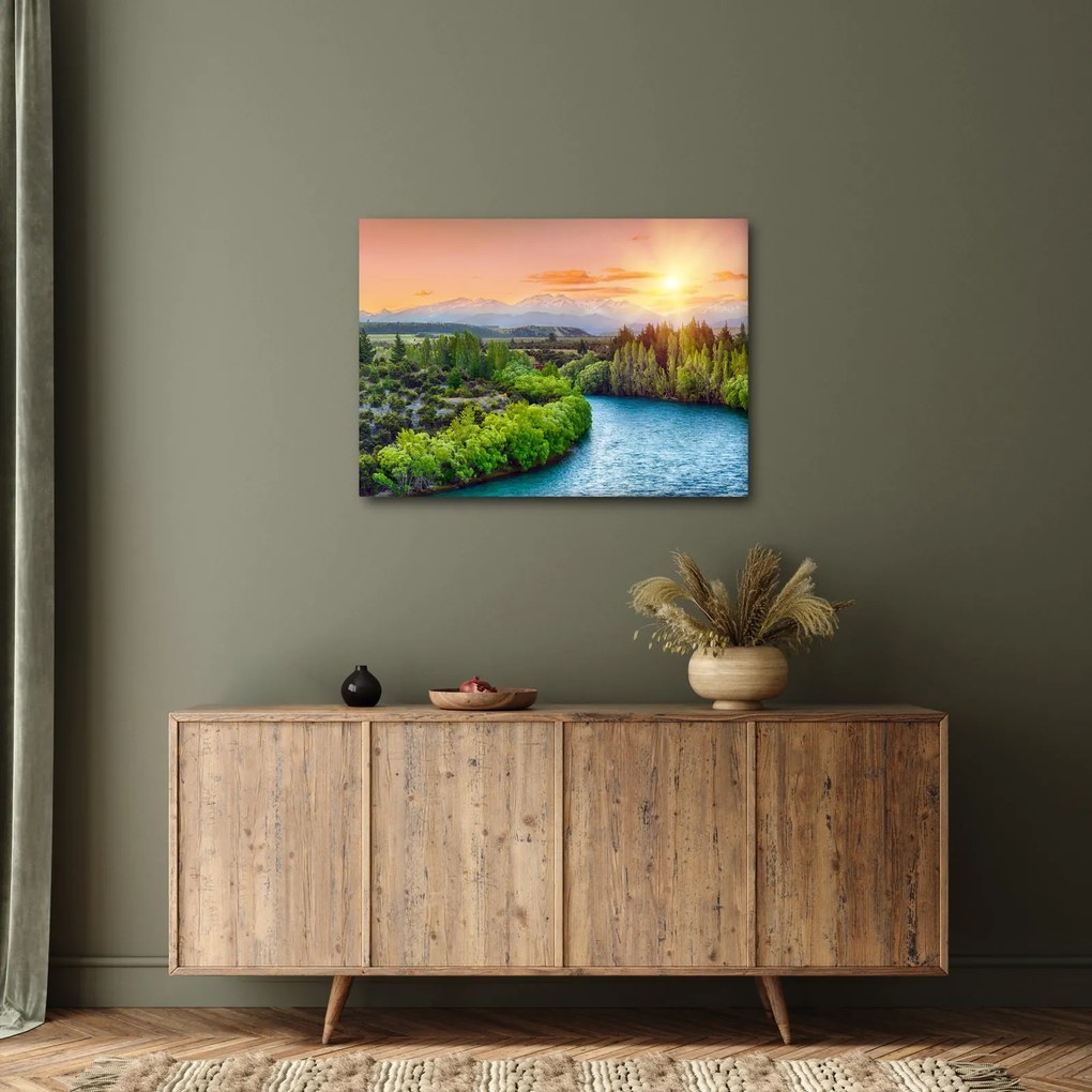 Kép - Erdei hegyvidéki táj (70x50 cm)