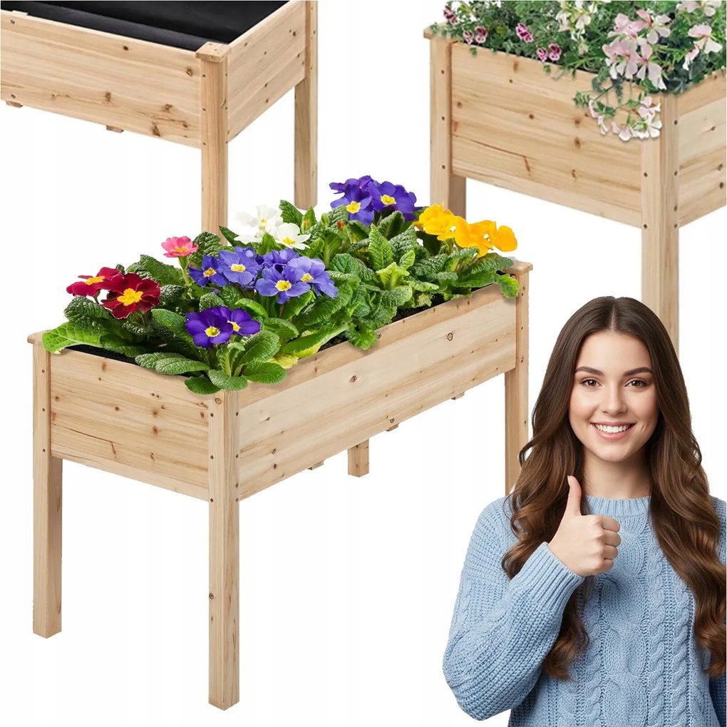 Láda Virágláda Növények Kert Erkély Virágágyás Fa