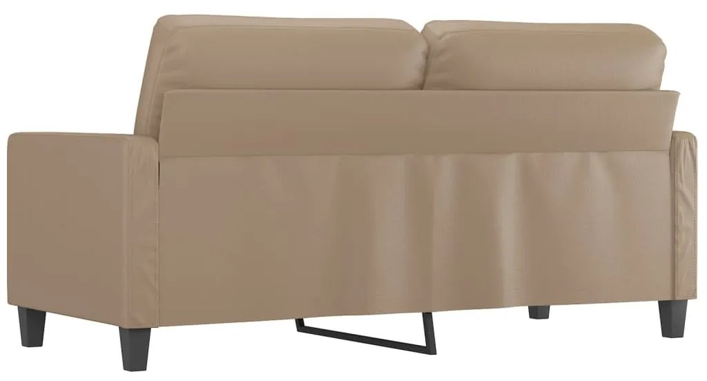 2 személyes cappuccino színű műbőr kanapé 140 cm