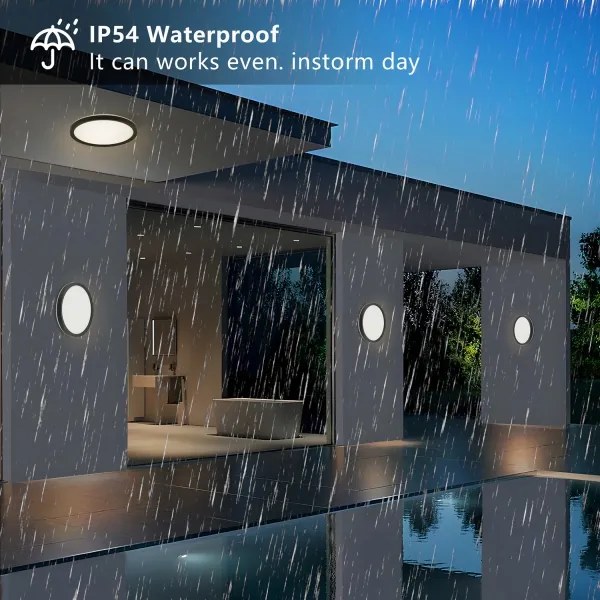 Brilagi - LED Fürdőszobai lámpa ULTRA SLIM LED/18W/230V átm. 30 cm fekete IP54