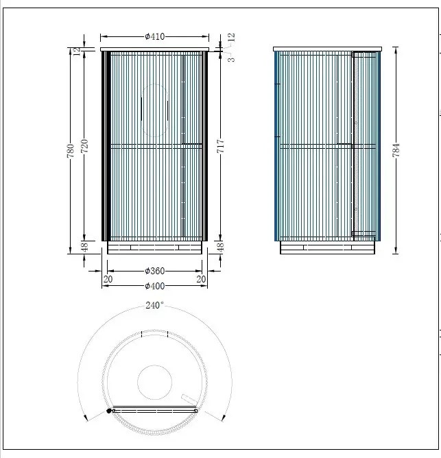 AREZZO design SORAYA 40 cm-es kerek, álló alsószekrény, fehér mosdópulttal, 1 ajtó, tölgy