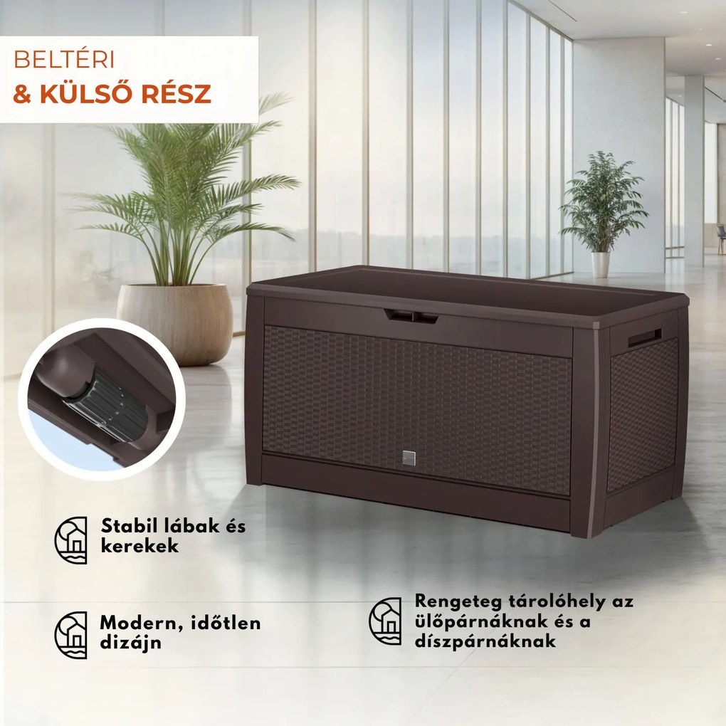 RATO tárolódoboz, 310L, 119x48x60 cm, barna Prosperplast