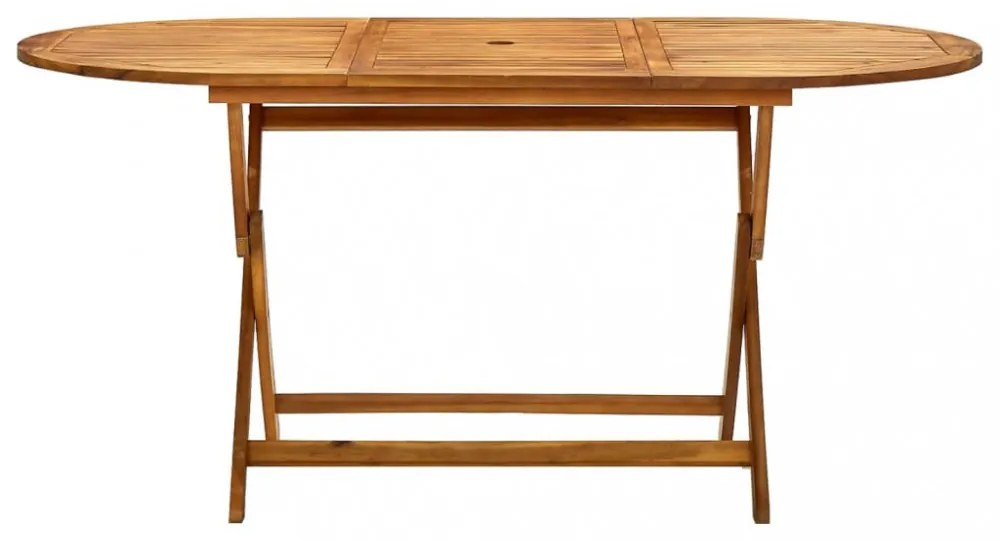 tömör akácfa összecsukható kerti asztal 160 x 85 x 75 cm