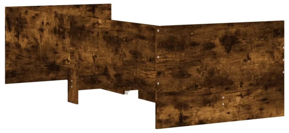 füstös tölgy színű műfa ágykeret fiókokkal 100 x 200 cm