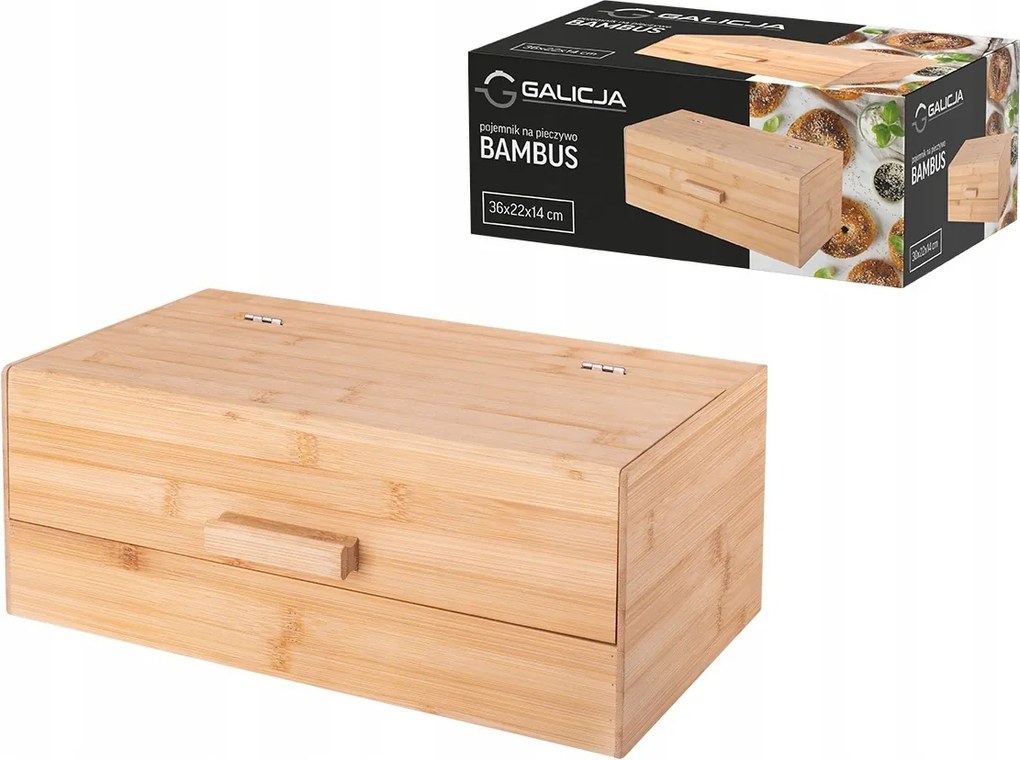 Bambusz kenyértartó 36x22 cm Galicja
