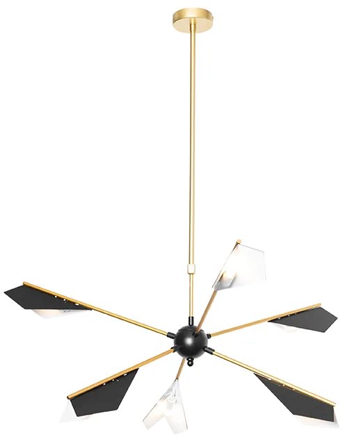 Design lógólámpa fekete és arany 6-lámpás - Sinem