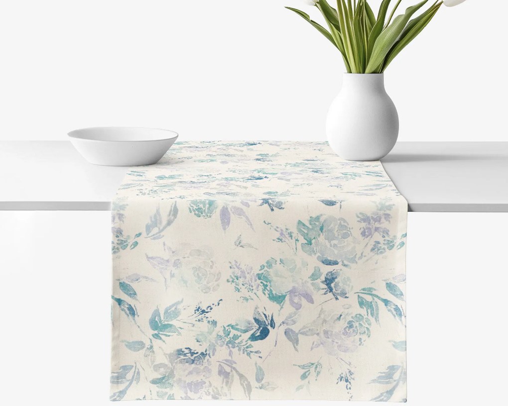 Goldea valencia dekoratív asztali futó - növénylenyomatok 50x180 cm